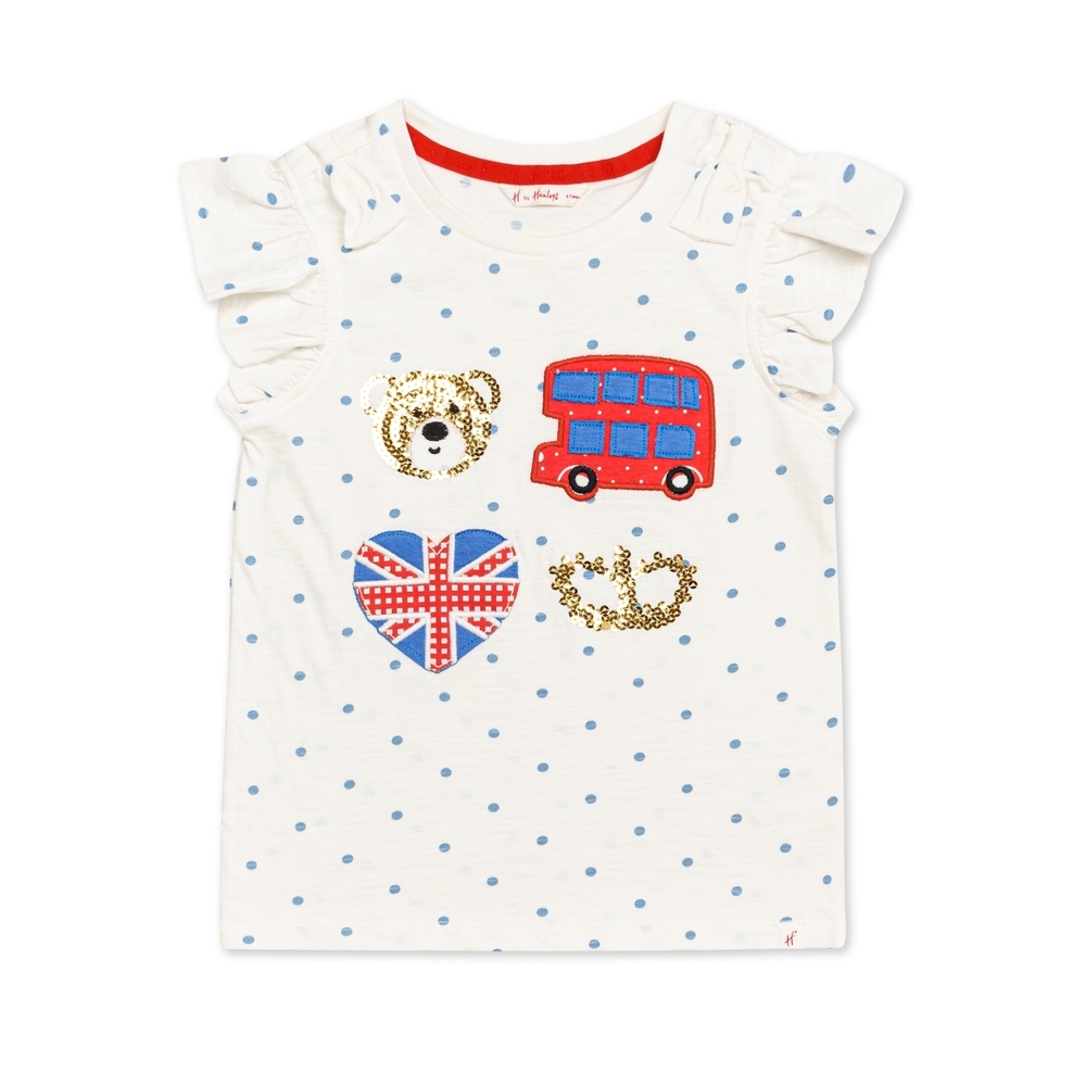 

h by hamleys girl heritage t-shirt- white