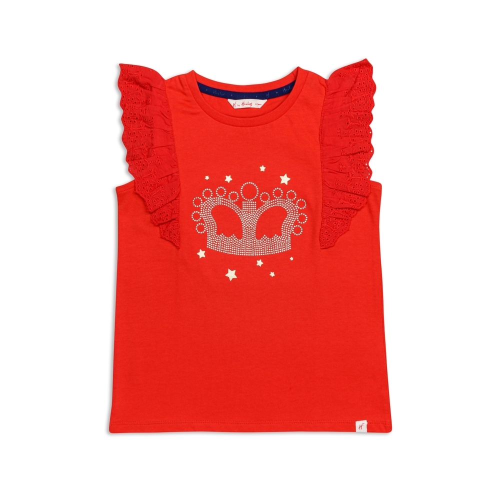 

h by hamleys girls heritage top - red