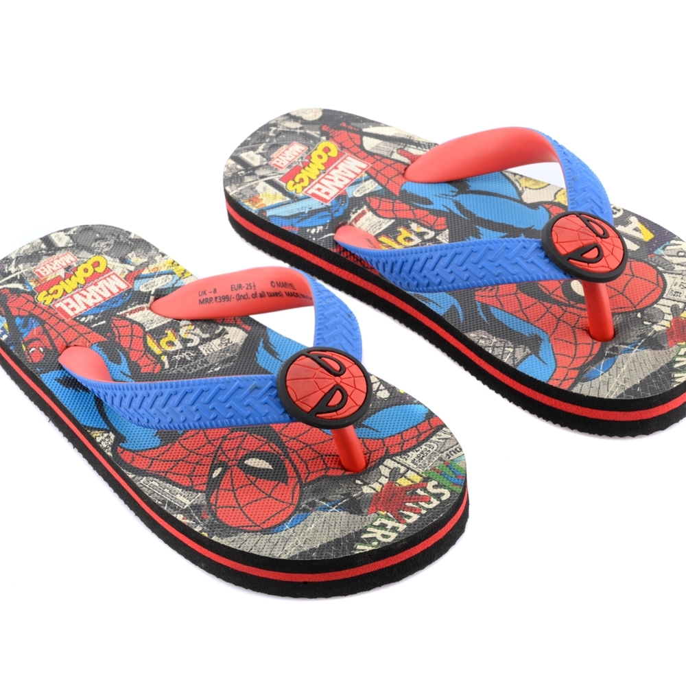 

Boys Flip Flops Spiderman Theme-Red