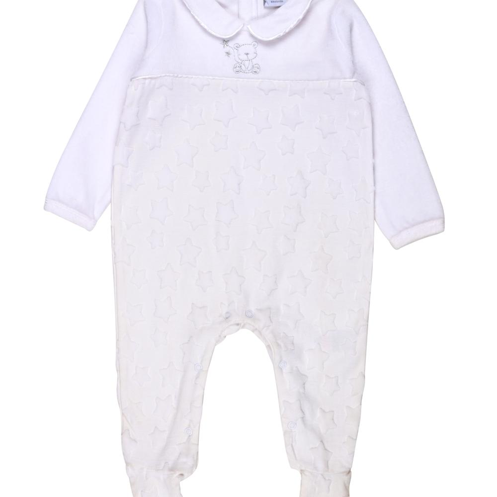 

Unisex Full Sleeves Sleepsuit -White