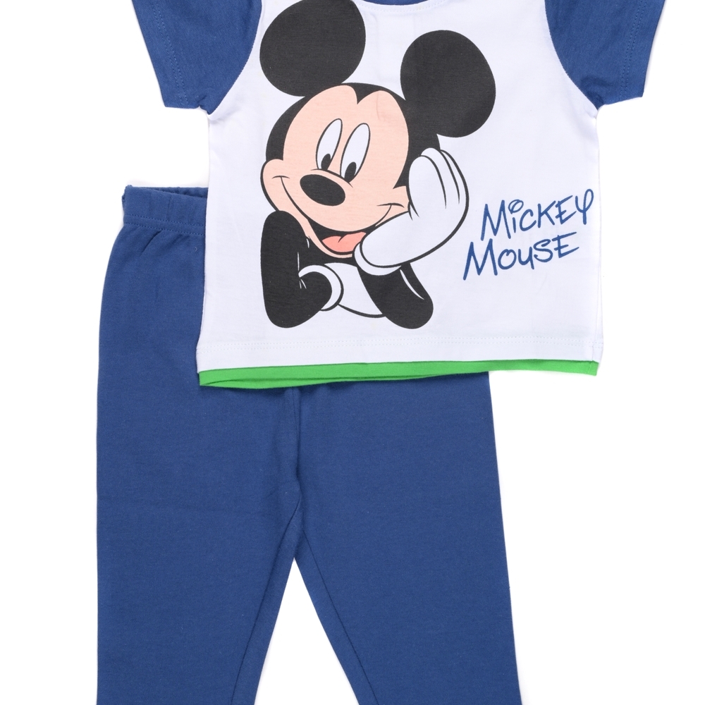 

Boys Full Sleeves Jogger&amp T-Shirt Set Mickey Mouse-Blue