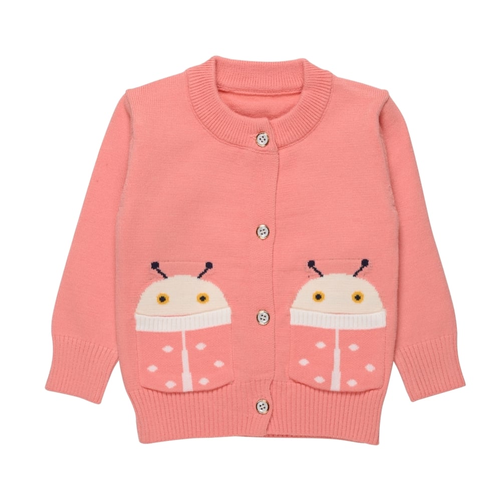 

Girls Full Sleeves Sweater -Pink