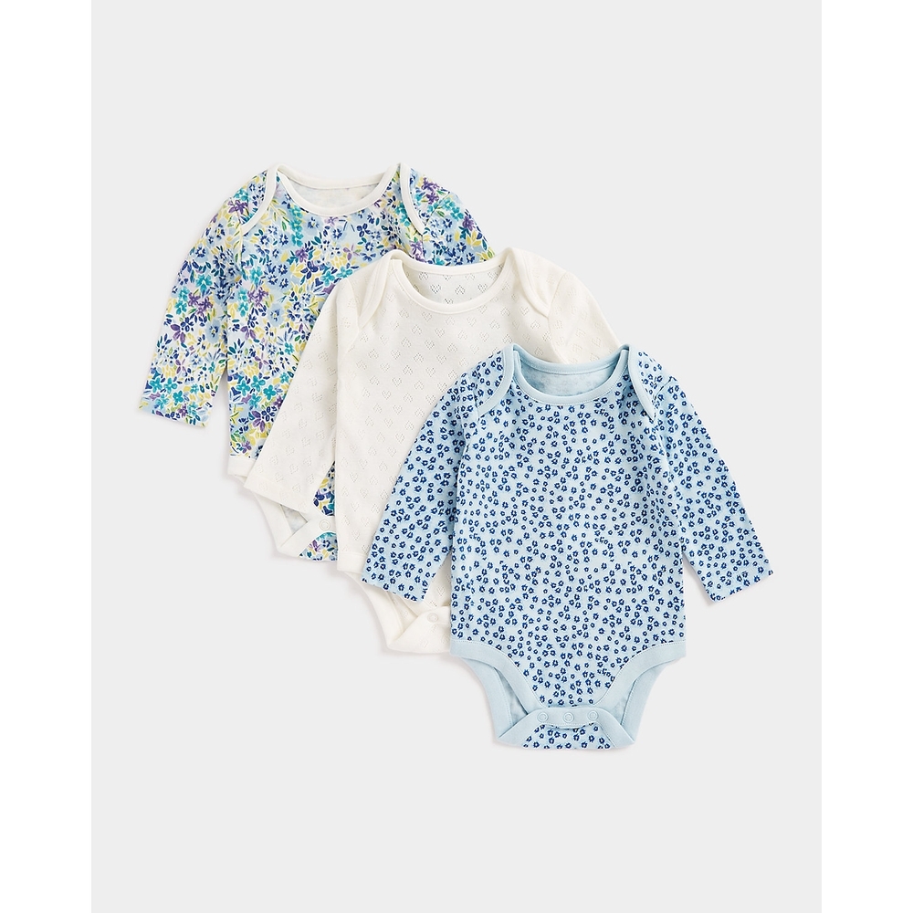 

Boys Full Sleeves Sleepsuits -Pack of 3-Multicolor