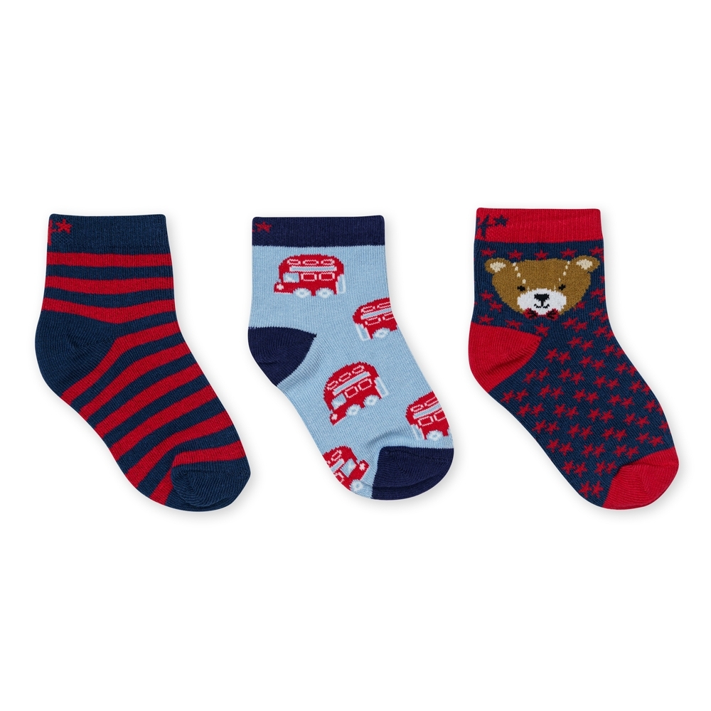 

H by Hamleys Boys 3pc Socks -Pack of 3-Multi