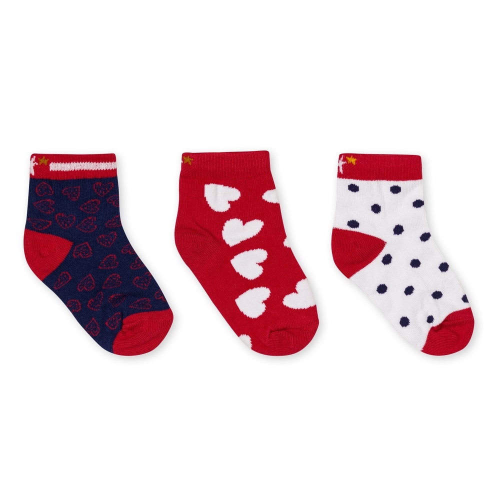 

H by Hamleys Girls 3pc Socks -Pack of 3-Multi