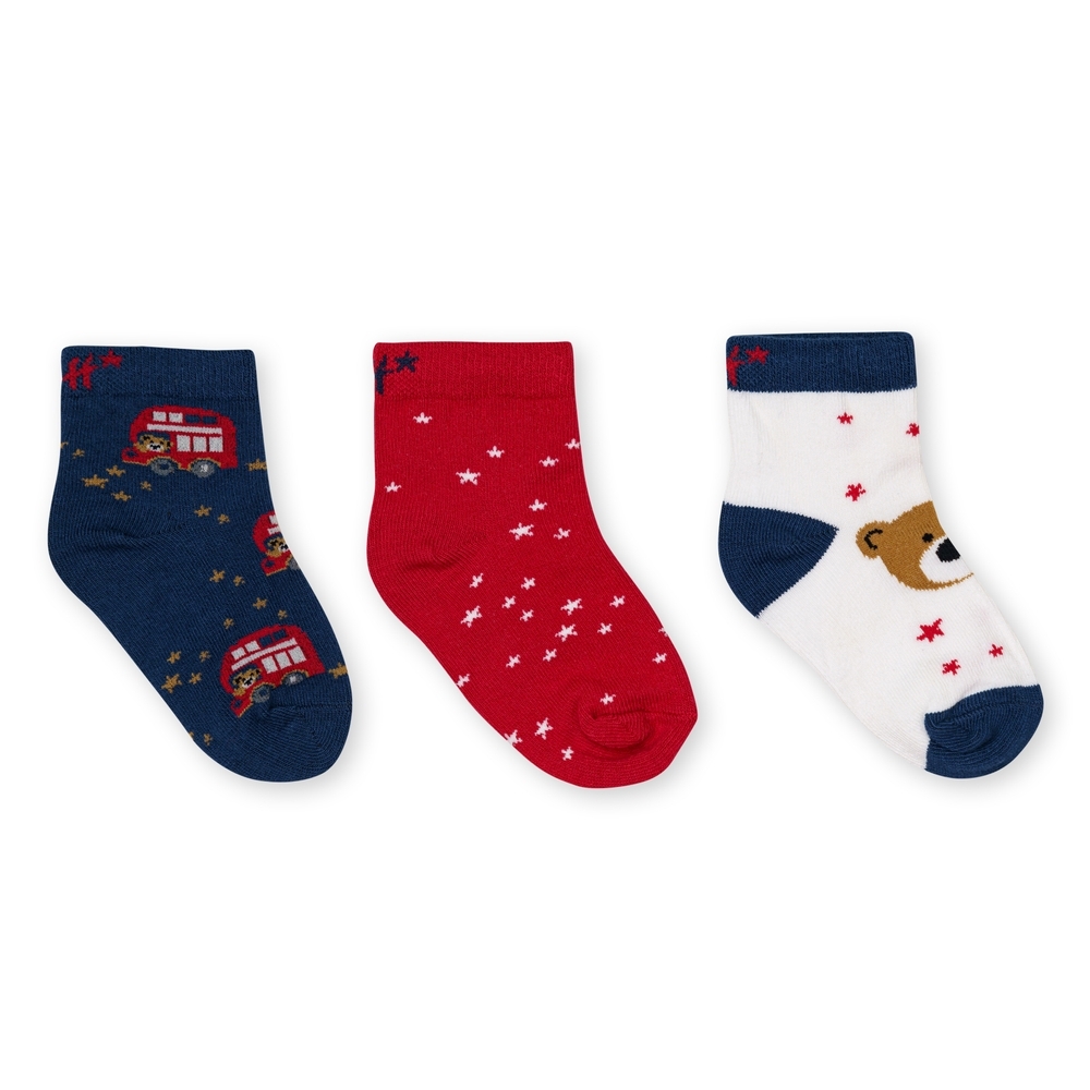 

H by Hamleys Girls 3pc Socks -Pack of 3-Multi