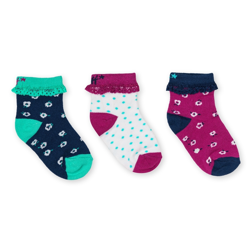 

H by Hamleys Girls 3pc Socks -Pack of 3-Multi