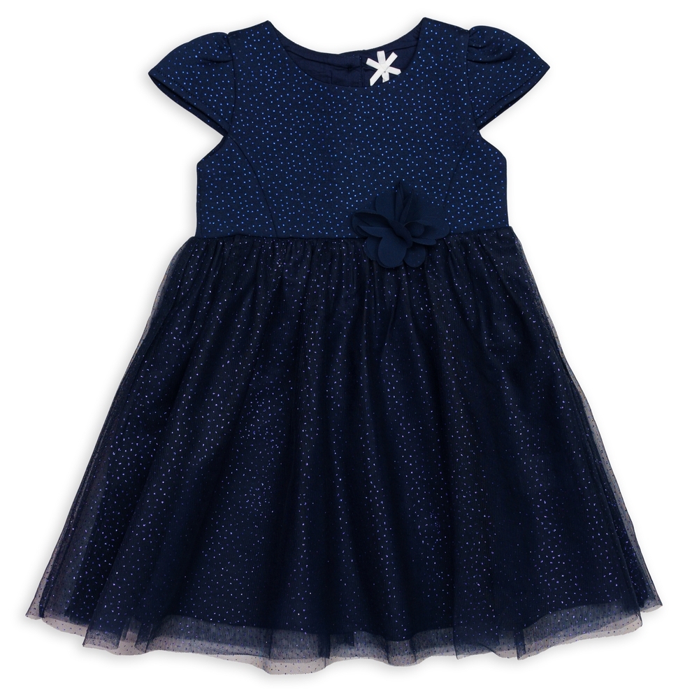 

H by Hamleys Girls Shot Sleeves Dresses -Pack of 1-NAVY