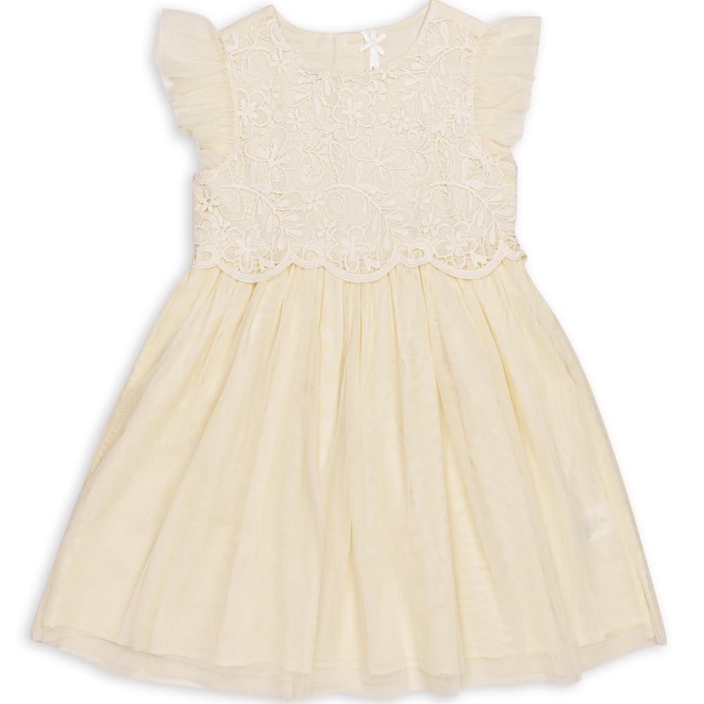 

H by Hamleys Girls Shot Sleeves Dresses -Pack of 1-CREAM