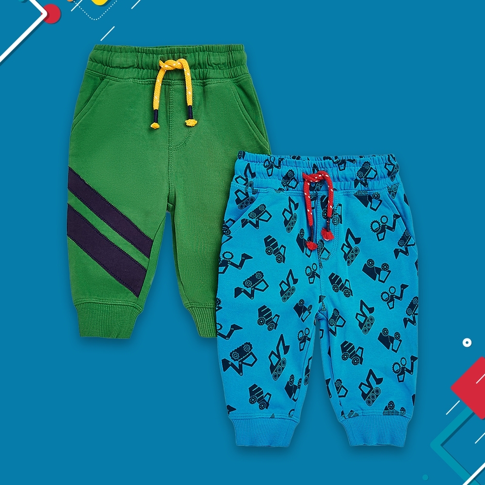 

Boys Jogger Stipe&amp Aop-Pack of 2-Multicolor