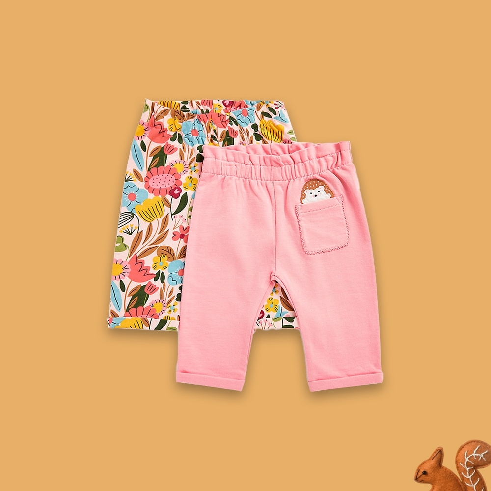 

Girls Joggers -Pack of 2-Multicolor