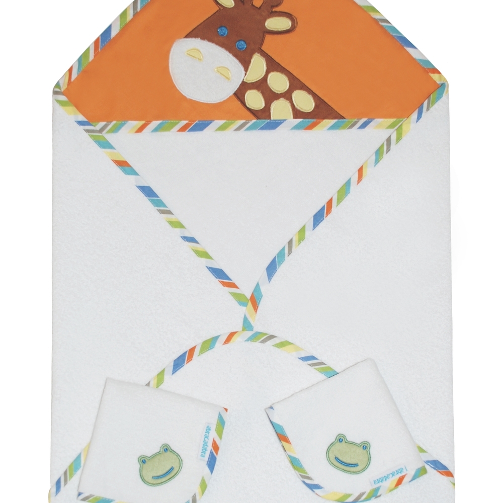 

Abracadabra head&amp tail hooded towel set white