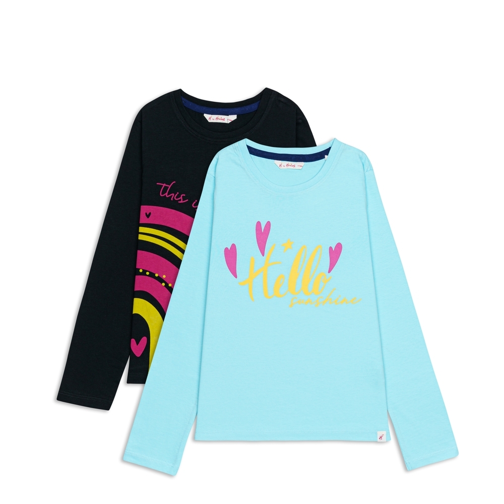 

H by Hamleys Girls Short Sleeves tops -Pack of 2-MULTI