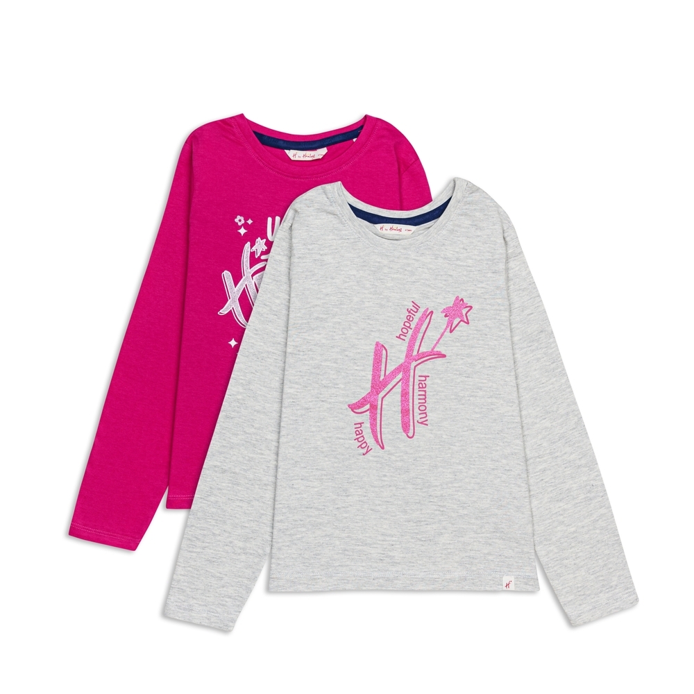 

H by Hamleys Girls Short Sleeves tops -Pack of 2-MULTI