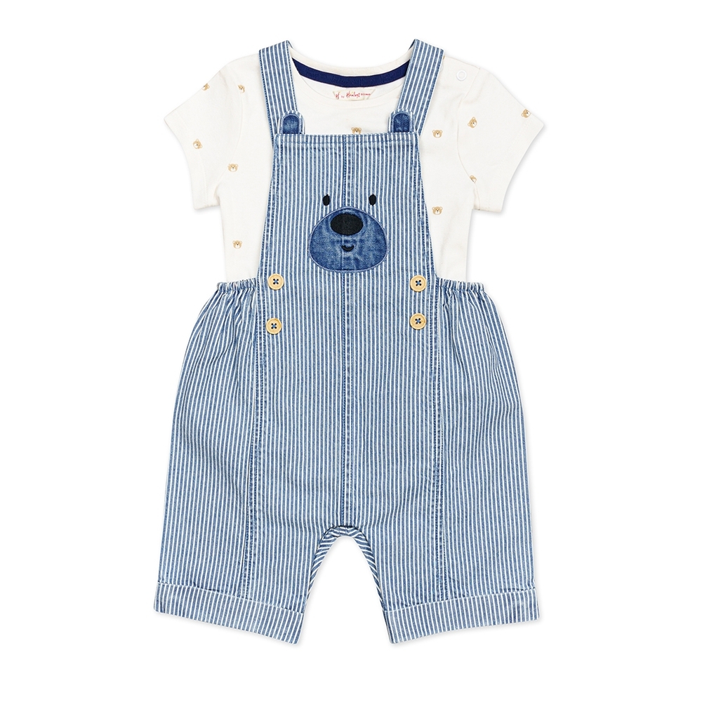 

h by hamleys baby girl heritage sets&amp dungarees- multi colour pack of 2