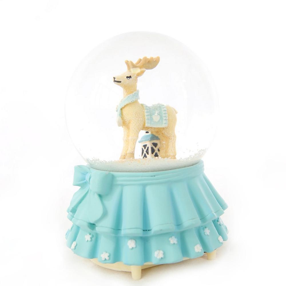

Blue Reindeer Snowglobe 100Mm