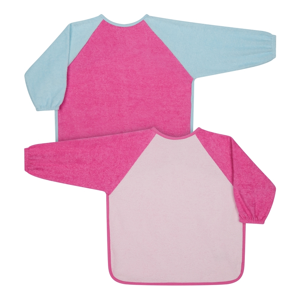 

Mothercare toddler towelling bibs pink pack of 2