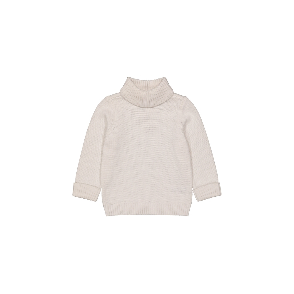 

Girls Full Sleeves Sweater Roll-Neck - White