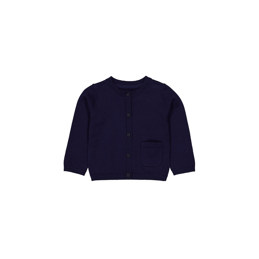

Girls Full Sleeves Cardigan With Pocket - Navy