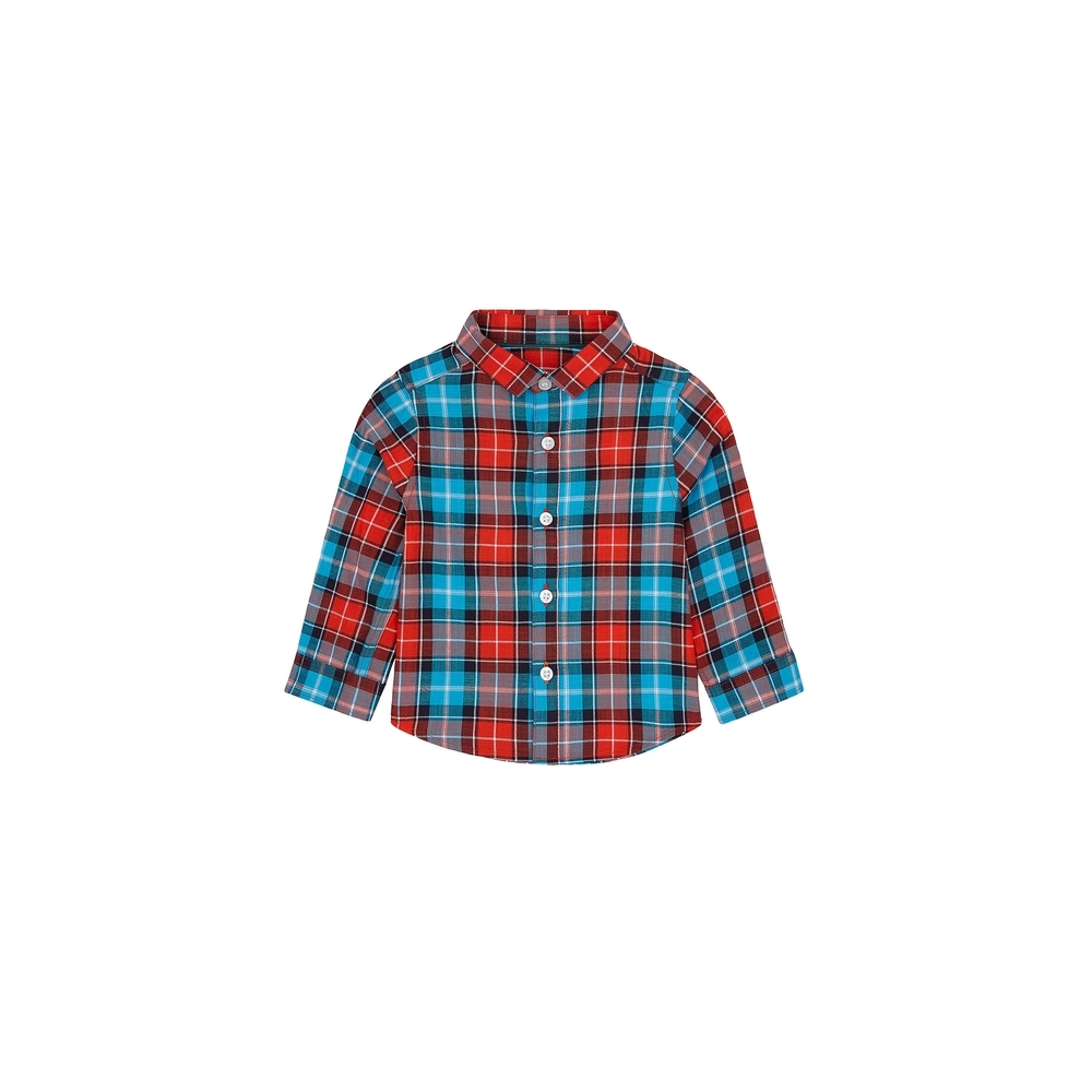 

Boys Full Sleeves Check Shirt - Blue Red