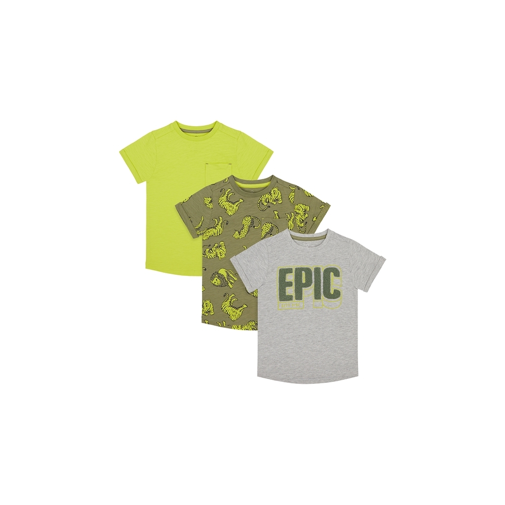 

Boys Half Sleeves T-Shirt Text Patchwork - Pack Of 3 - Multicolor