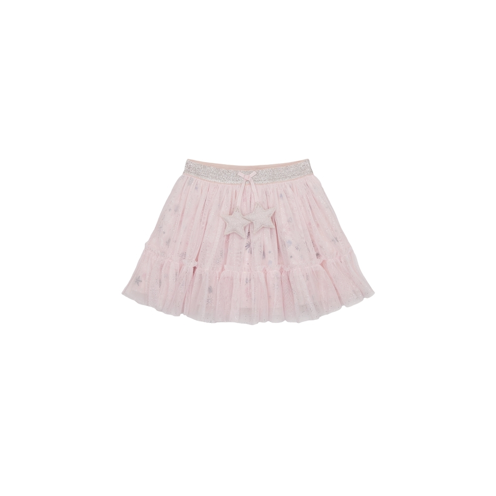 

Girls Mesh Skirt Star Detail - Pink