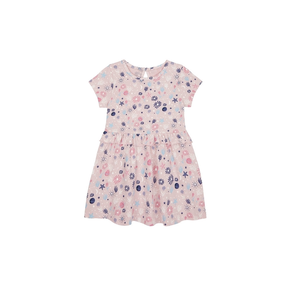 

Girls Half Sleeves Dress Printed - Multicolor