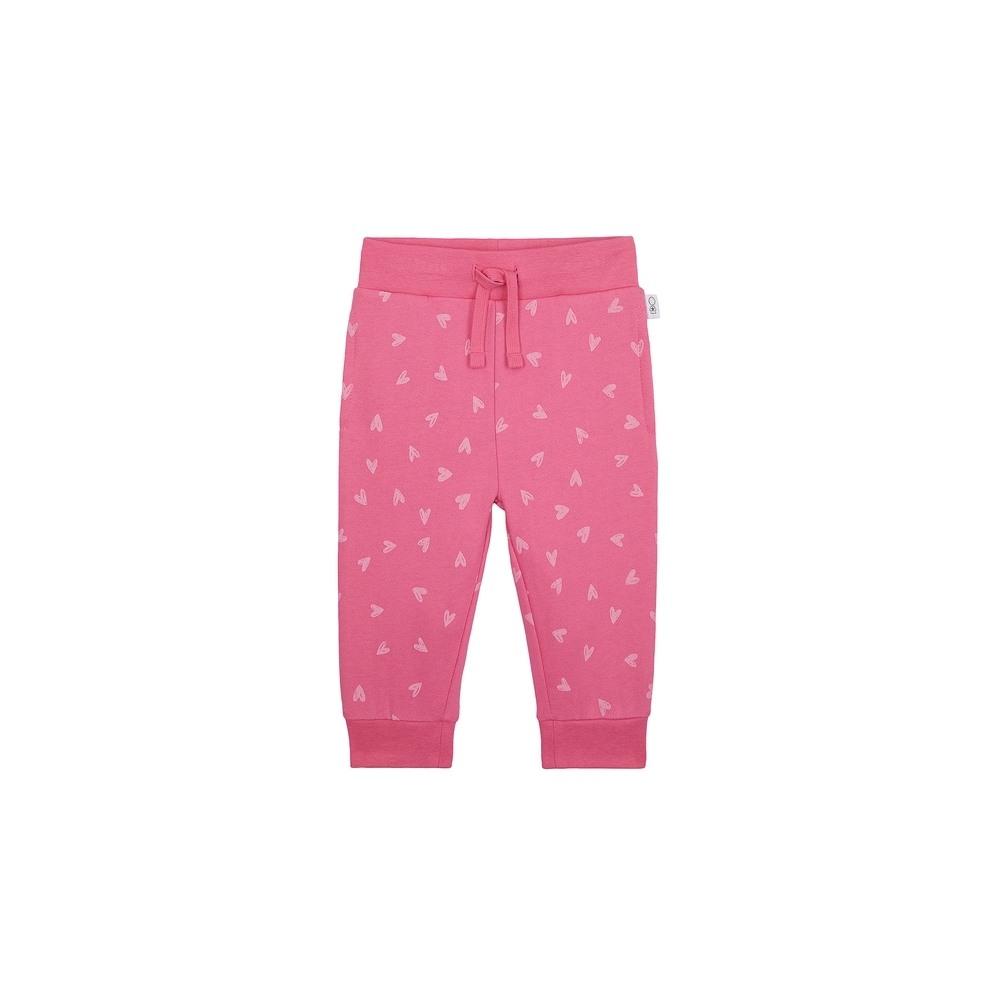 

Girls Joggers Heart Print - Pink