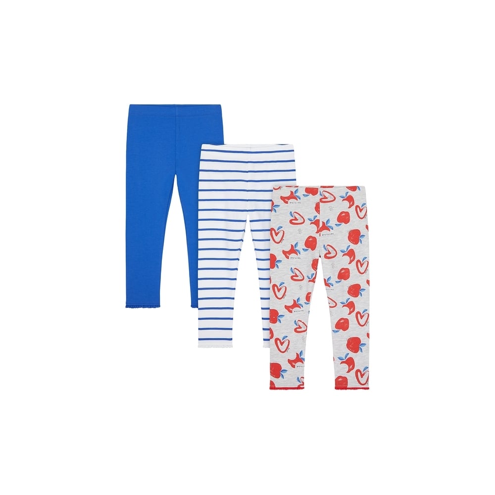 

Girls Leggings Printed And Striped - Multicolor