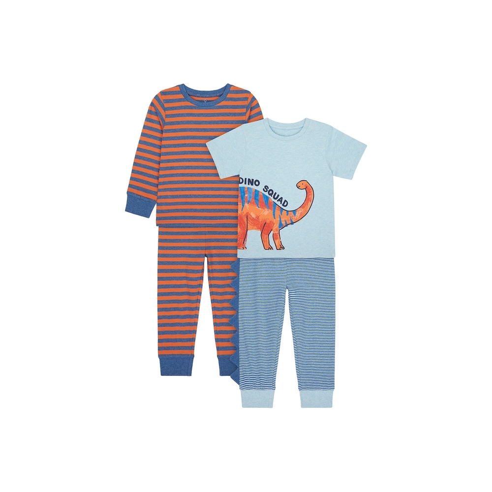 

Boys Full Sleeves Pyjama Set 3D Dino Spikes - Pack Of 2 - Blue Red