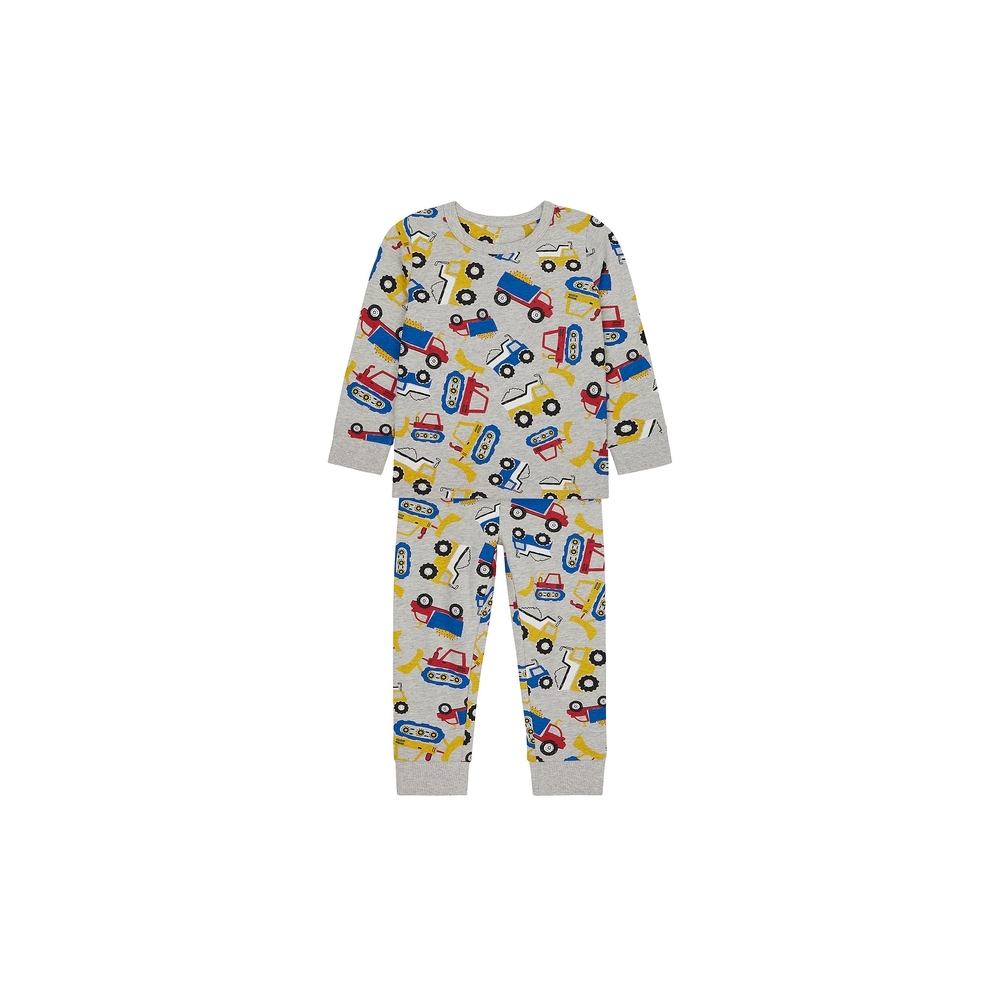 

Boys Full Sleeves Pyjama Set Truck Print - Grey