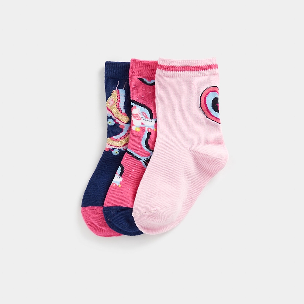 

Mothercare Girls Socks-Pack of 3-Multicolour