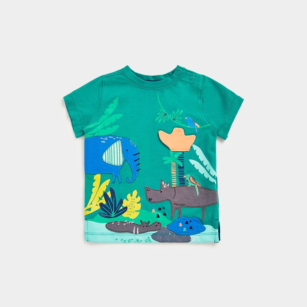 

Mothercare Boys Short Sleeve Jungle Print T-shirt -Green