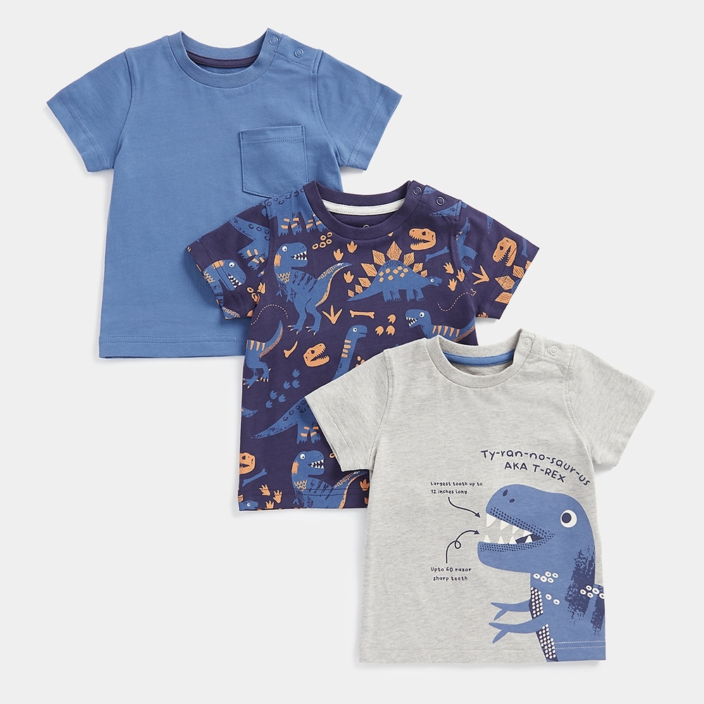 

Mothercare Boys Short Sleeve T-shirt-Pack of 3-Multicolour