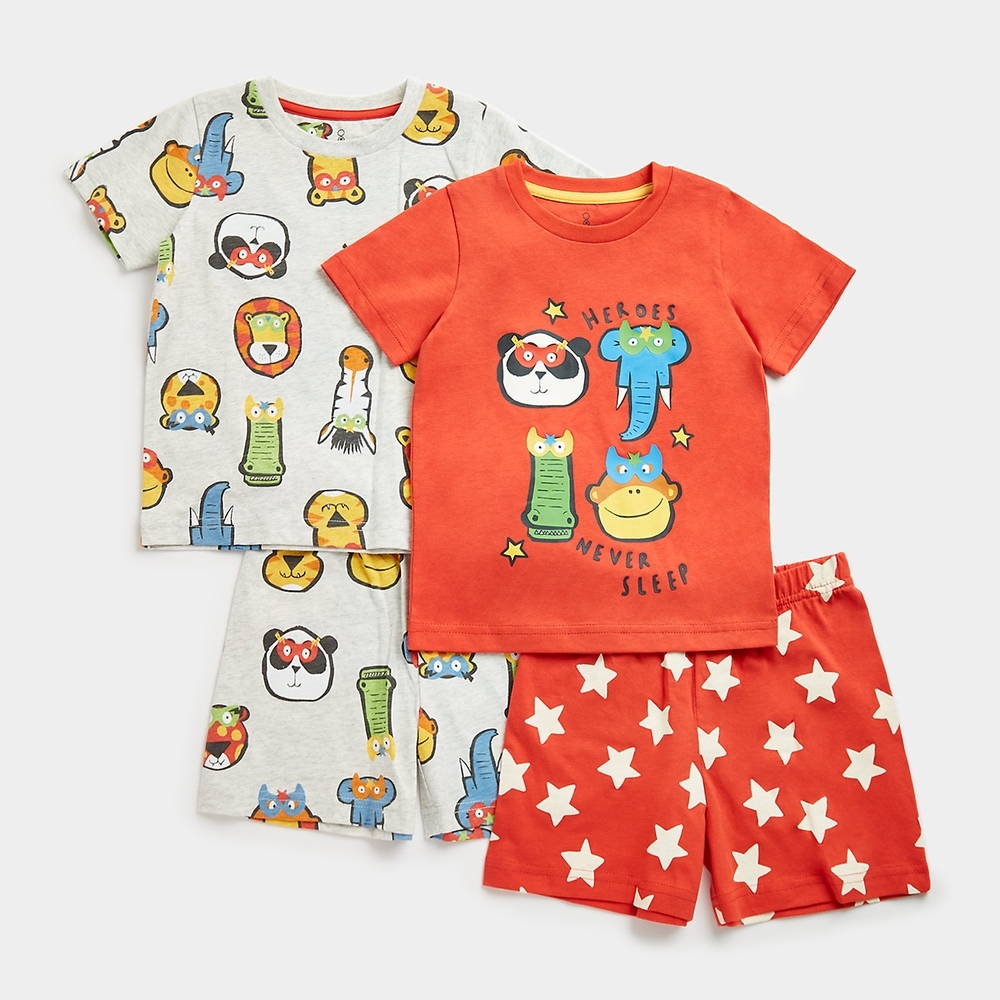 

Mothercare Boys Half Sleeve Pyjama-Pack of 2-Multicolour