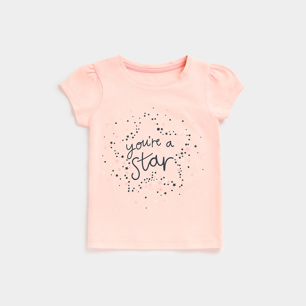 

Mothercare Girls Short Sleeve T-shirt -Pink