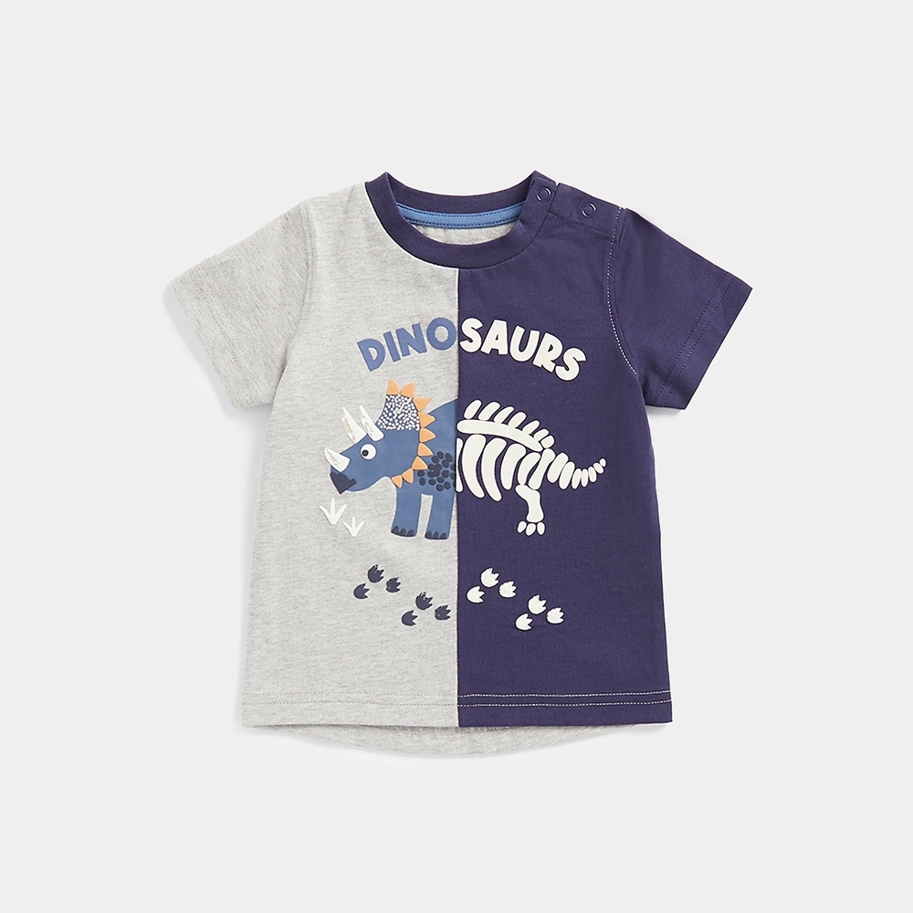 

Mothercare Boys Short Sleeve Dino deisgn T-shirt -Multicolour