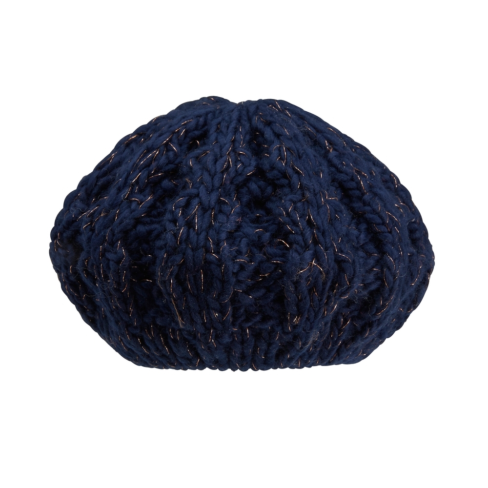 

Girls Beanie Cable Knit - Navy