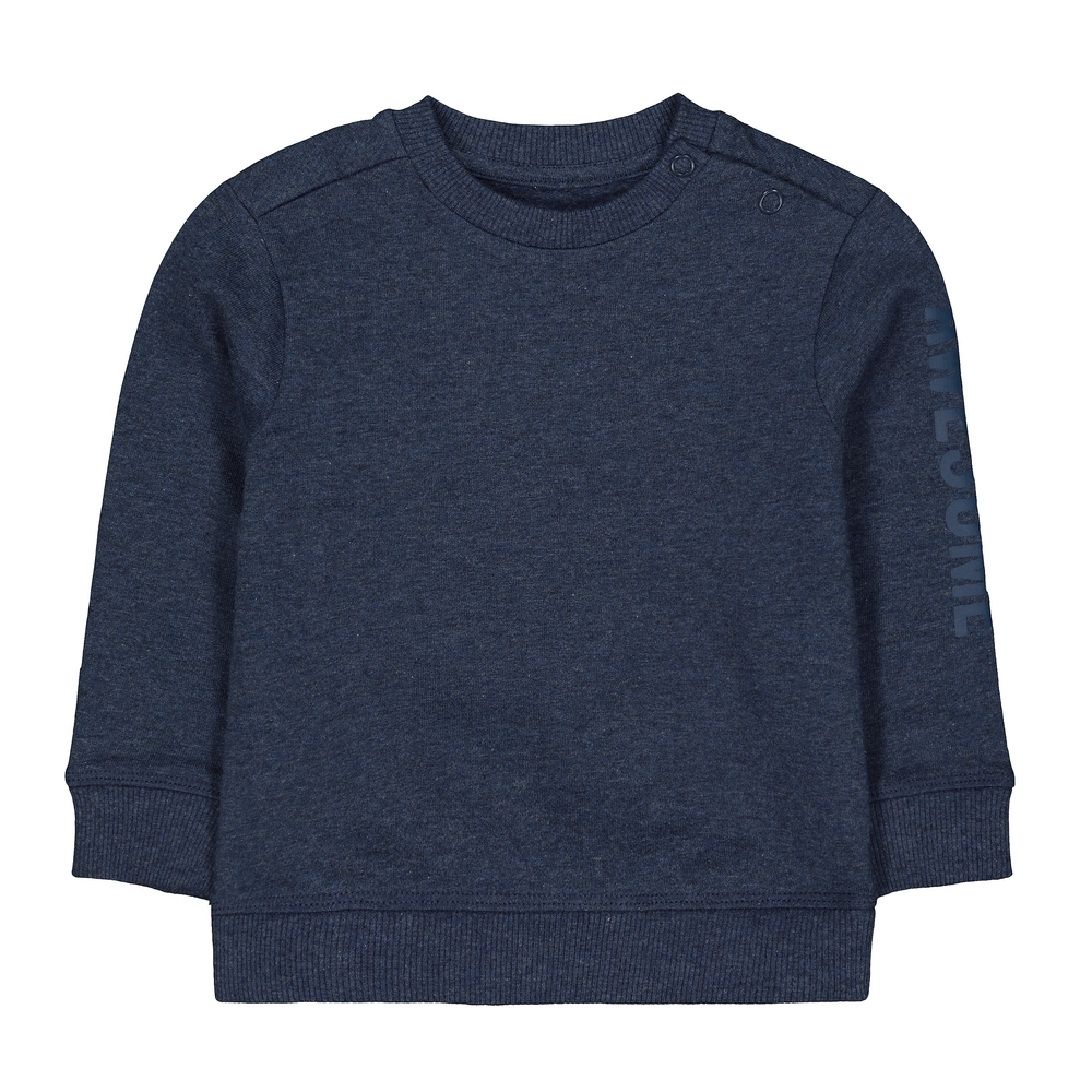 

Boys Full Sleeves Sweatshirt Text Print - Navy
