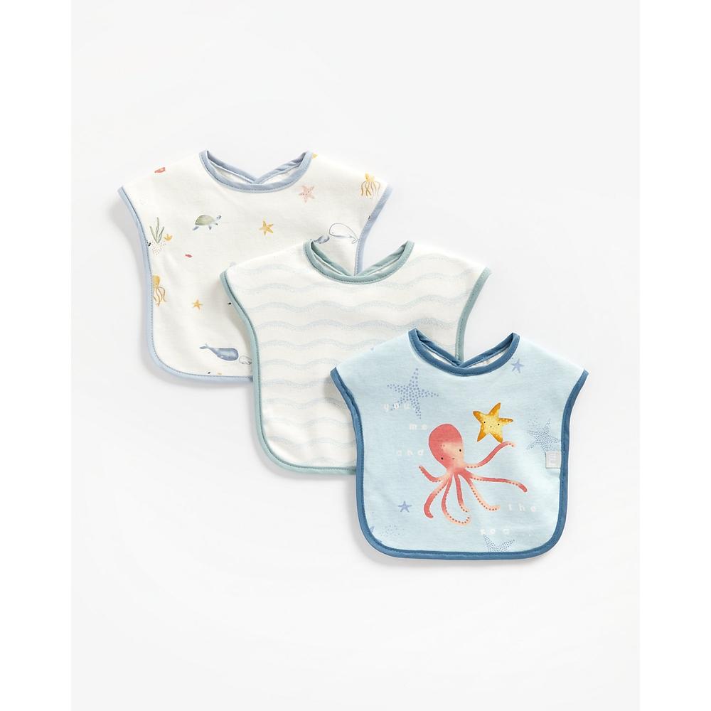 

Mothercare you me&amp the sea bibs black pack of 3