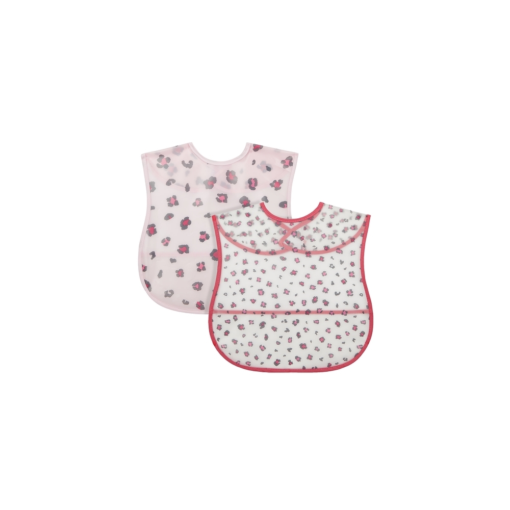 

Mothercare leopard toddler crumb catchers pink pack of 2