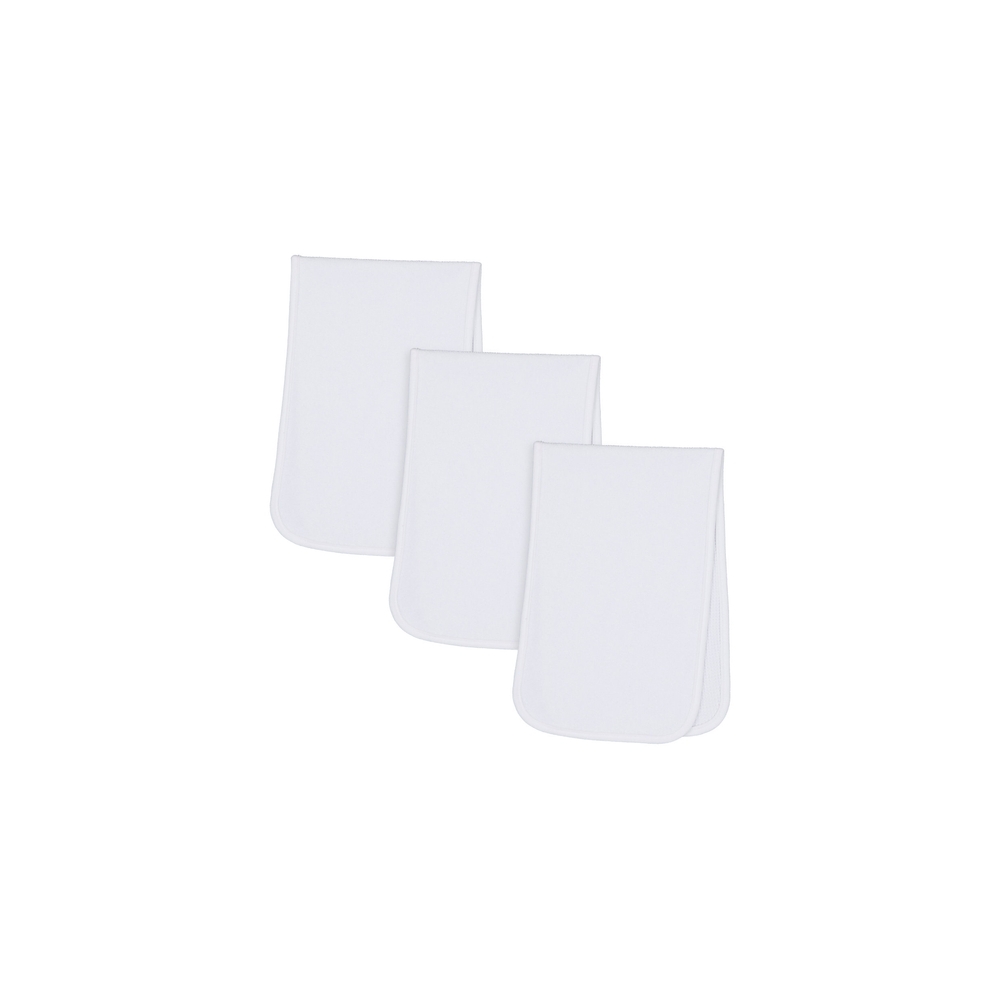 

Mothercare reversible burp cloths white pack of 3