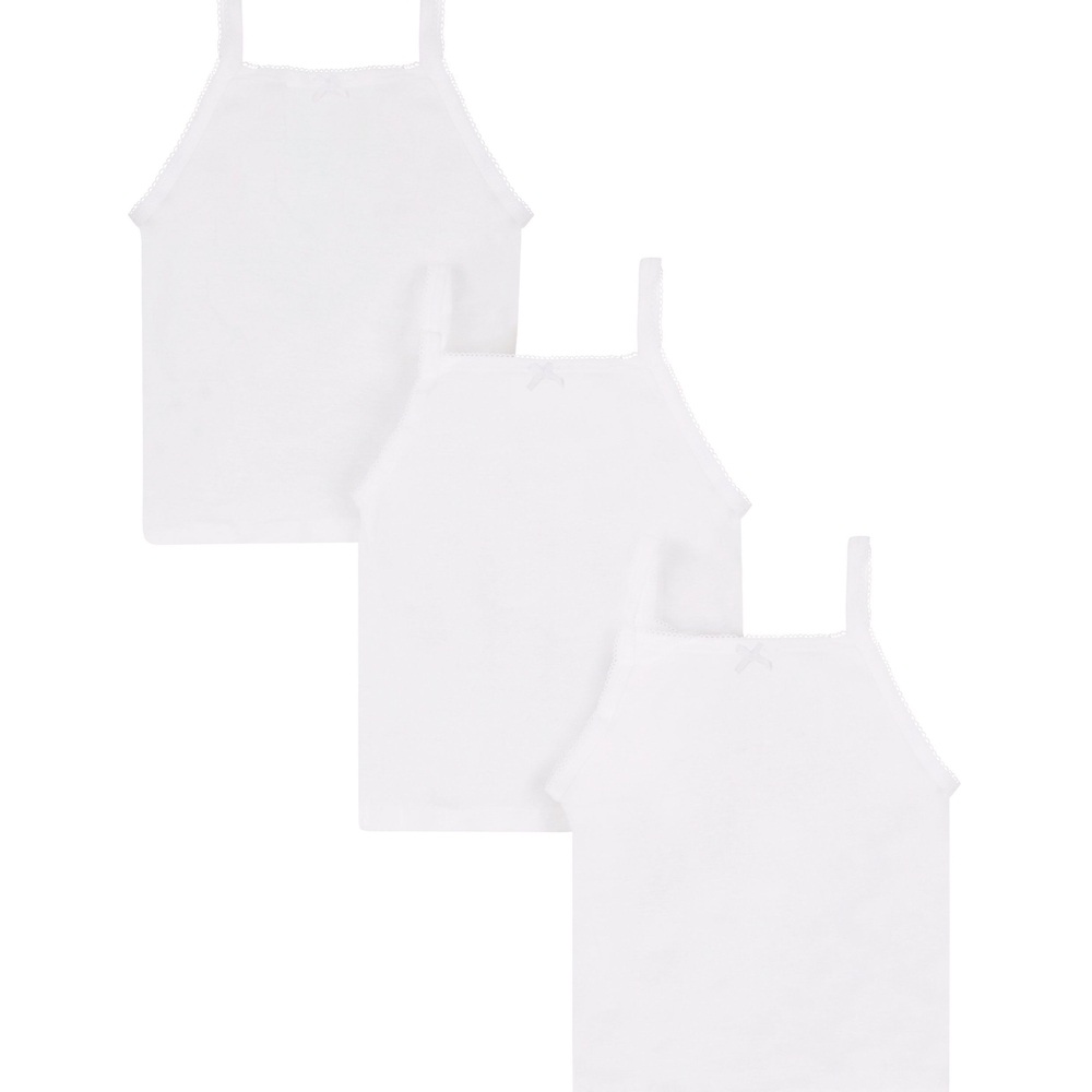 

Girls Vest - Pack Of 3 - White