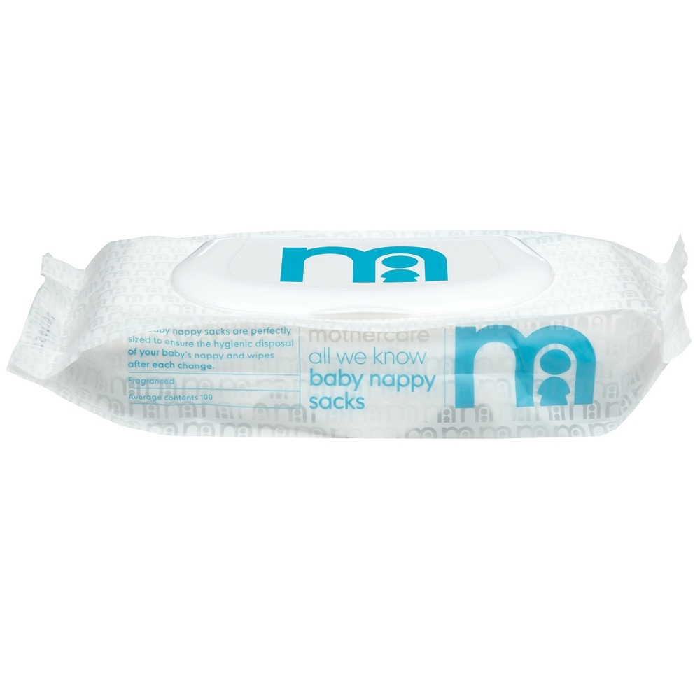 

Mothercare all we know nappy sacks white - 100 pcs