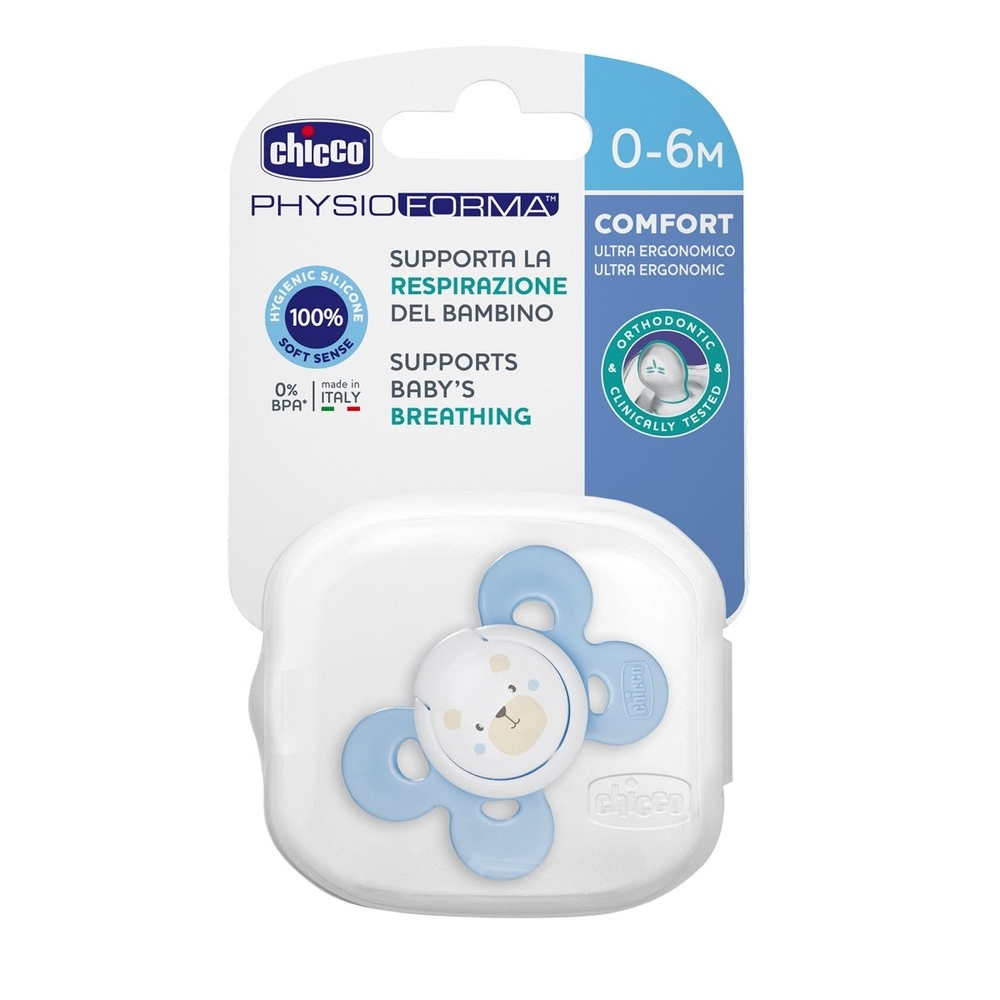 

Chicco comfort silicone soother blue