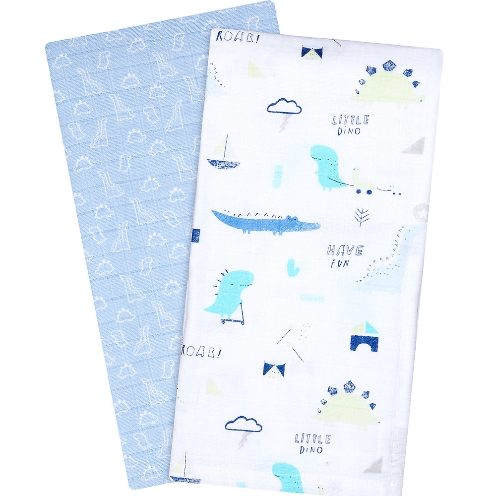 

Mothercare sleepysaurus muslins blue pack of 2 extra large