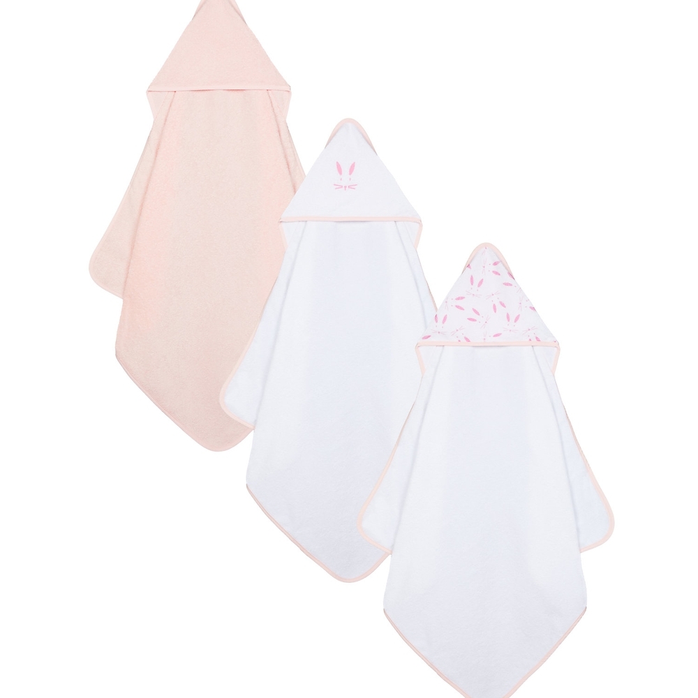 

Mothercare cuddle n dry baby towels pink pack of 3