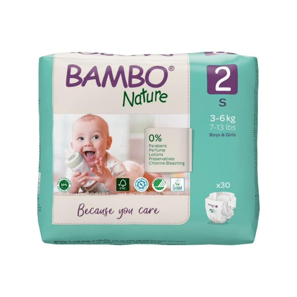 

Bambo Nature Tape Diaper Small 30 Pcs