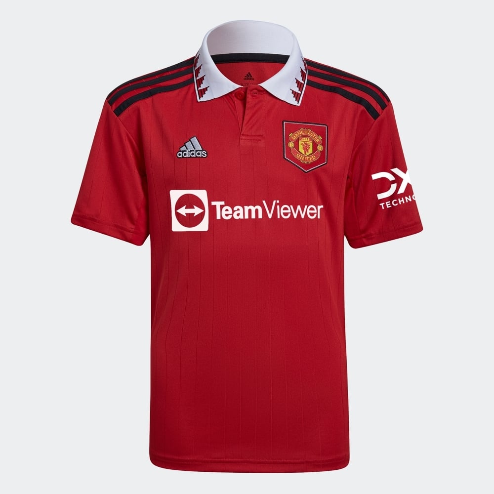 

Adidas Boys 2223 Manchester United Home Youth T-Shirts-Red