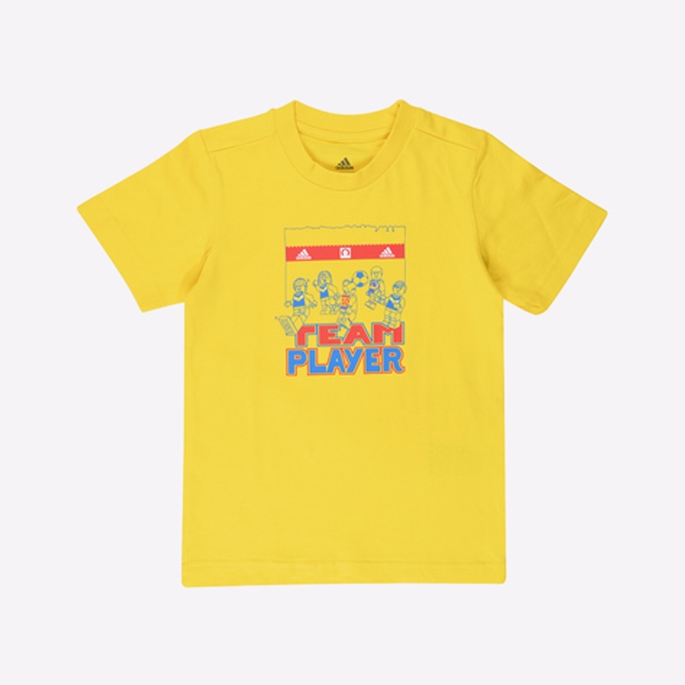 

Adidas Kids Half Sleeves T-Shirts Unisex Printed-Pack Of 1-Yellow